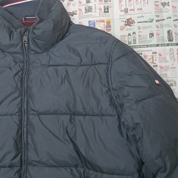 Mens Tommy Hilfiger Down Puffer Jacket 2xl Navy Blue - Picture 2 of 8